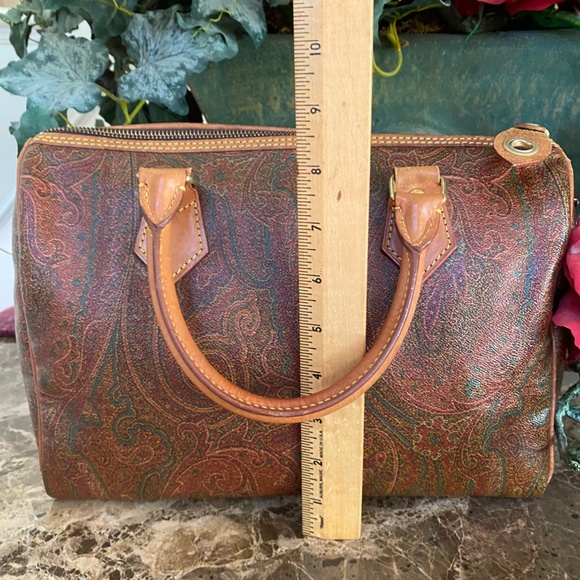 Etro Milano VINTAGE Made in Italy paisley purse EUC w/luggage tag, key & lock - Picture 13 of 16